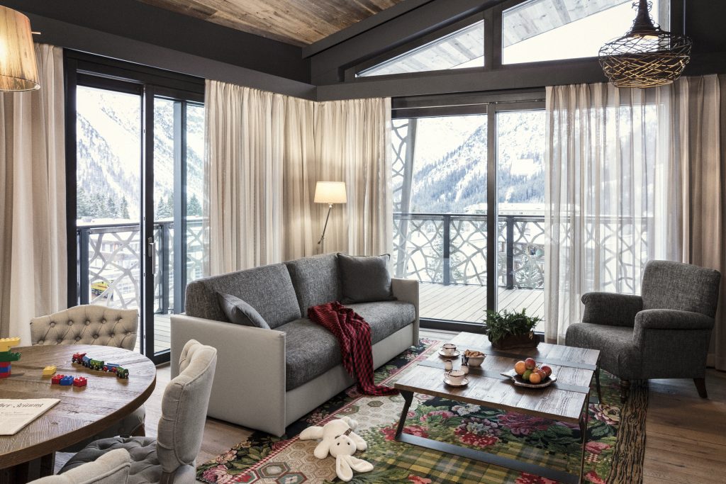 Apartment overlooking the mountains at Valsana Hotel in Switzerland as advertised by Kiwano Hotels
