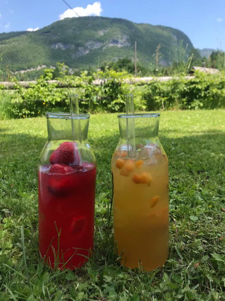 two homemade ice teas with a view 